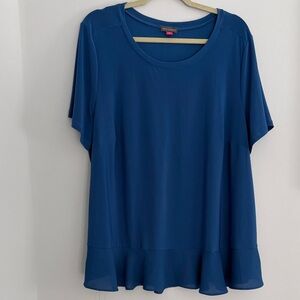 Vince Camuto Blue Short Sleeve Top